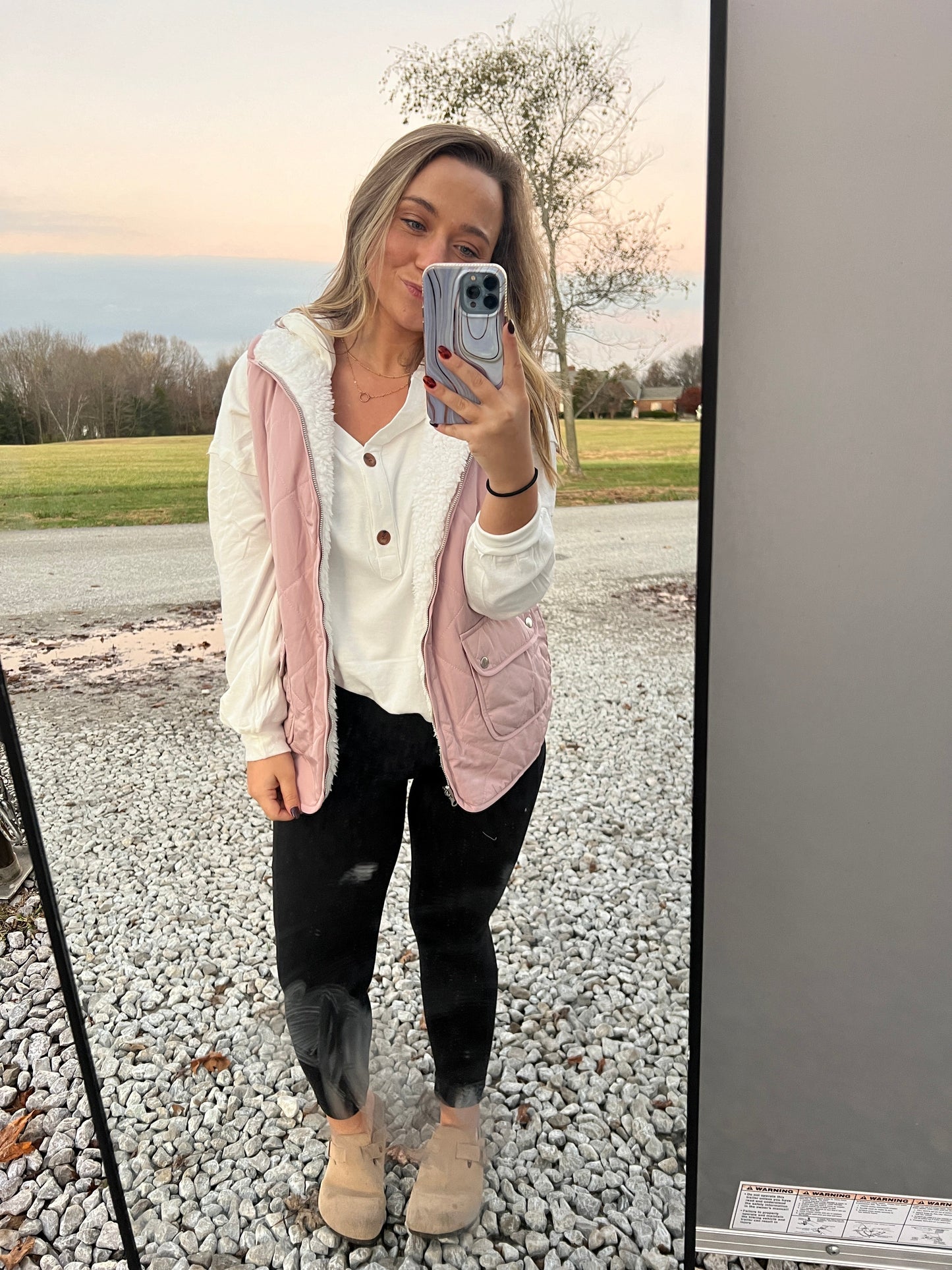 Thread & Co. Boutique, LLC Fleece Lined Quilted Vest
