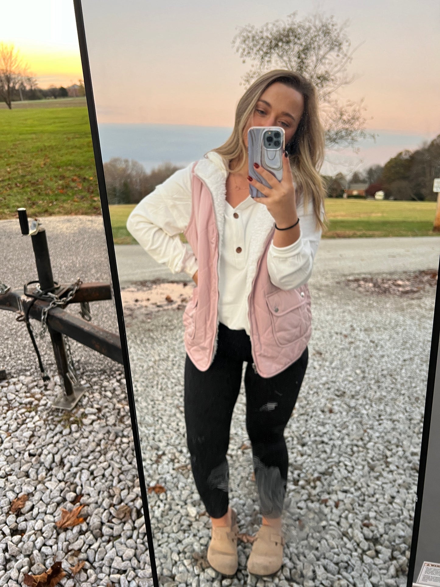 Thread & Co. Boutique, LLC Fleece Lined Quilted Vest