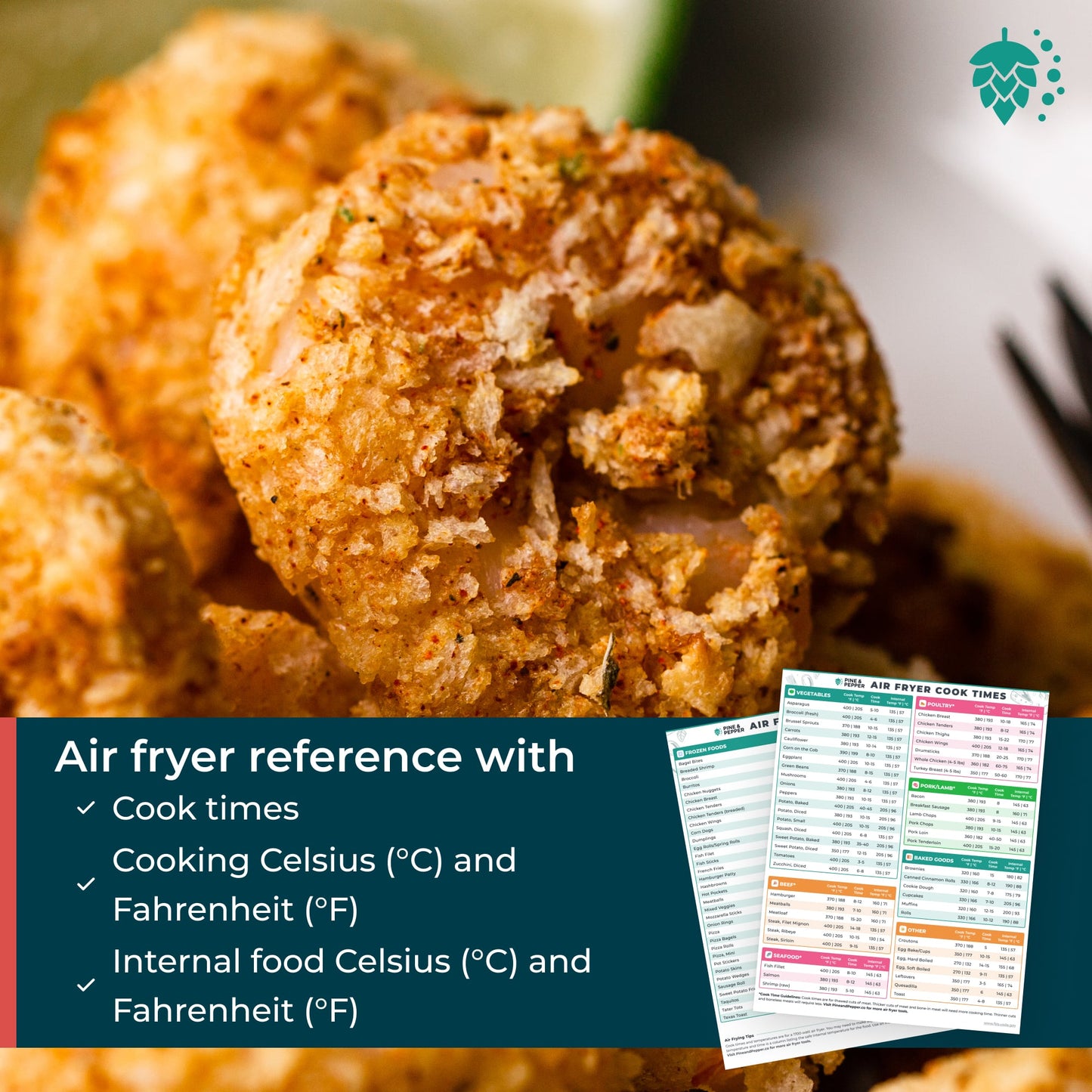 Magnetic Air Fryer Cheat Sheet Set