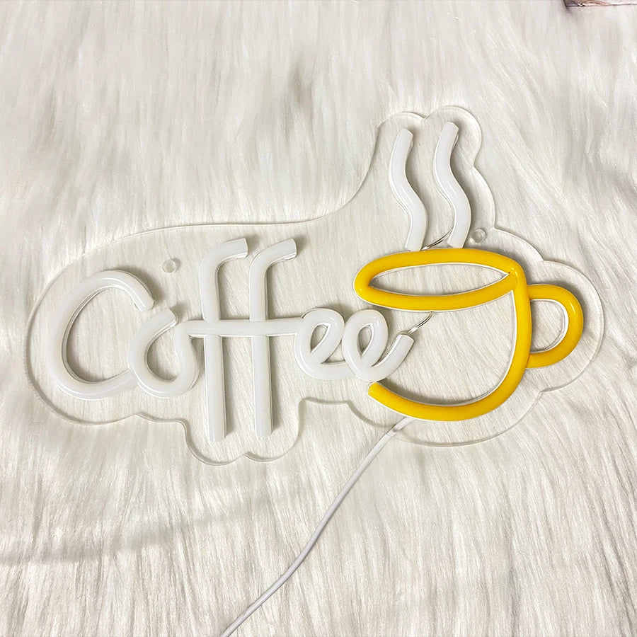 Coffee Neon Sign, Coffee Cup Led