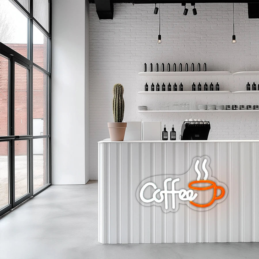 Coffee Neon Sign, Coffee Cup Led