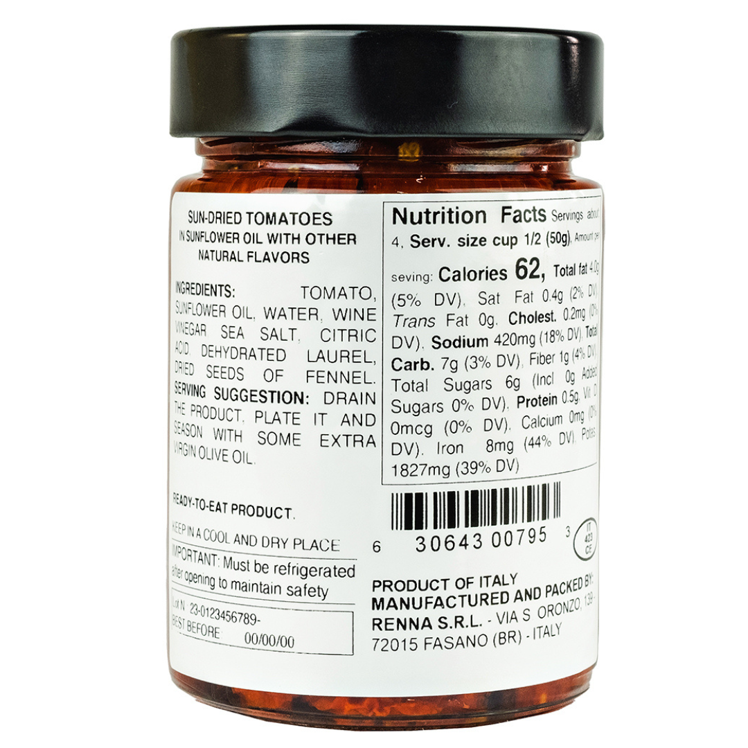 Premium Italian Sun-Dried Tomatoes in Oil, 10.58oz