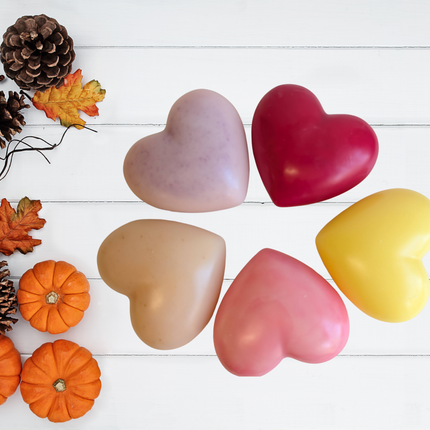 Handcrafted Closet & Drawer heart Sachet - Cozy & Comforting  – Warm, Inviting Scents for Relaxation & Seasonal Gifting - Scented Wax Heart Freshener