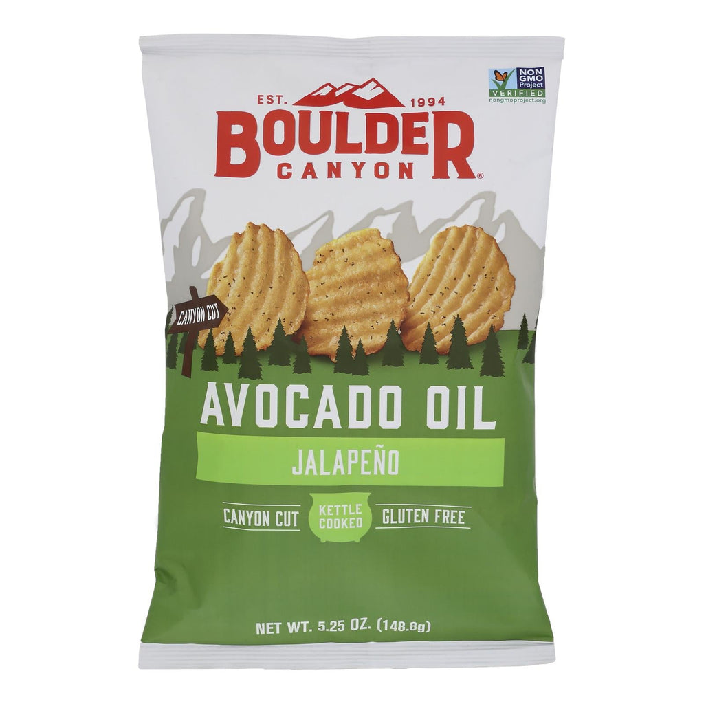 Boulder Canyon Jalapeno Kettle Chips, Avocado Oil, 12-Pack