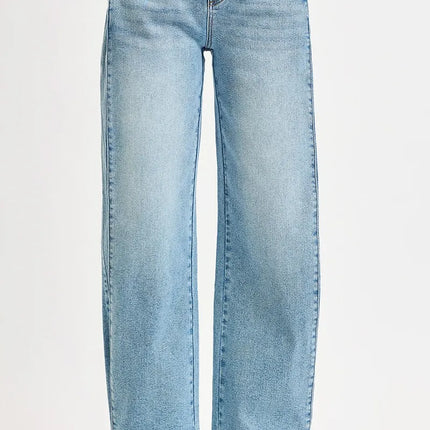 RISEN Mid Rise Wide Barrel Transferable Leg Snap Jeans