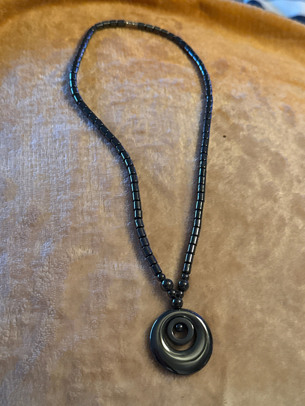 Hematite Double Circle Necklace
