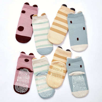 New-Ladybug & Friends- Organic- 4 Pairs of Stay-On Baby & Toddler Non-Slip Socks