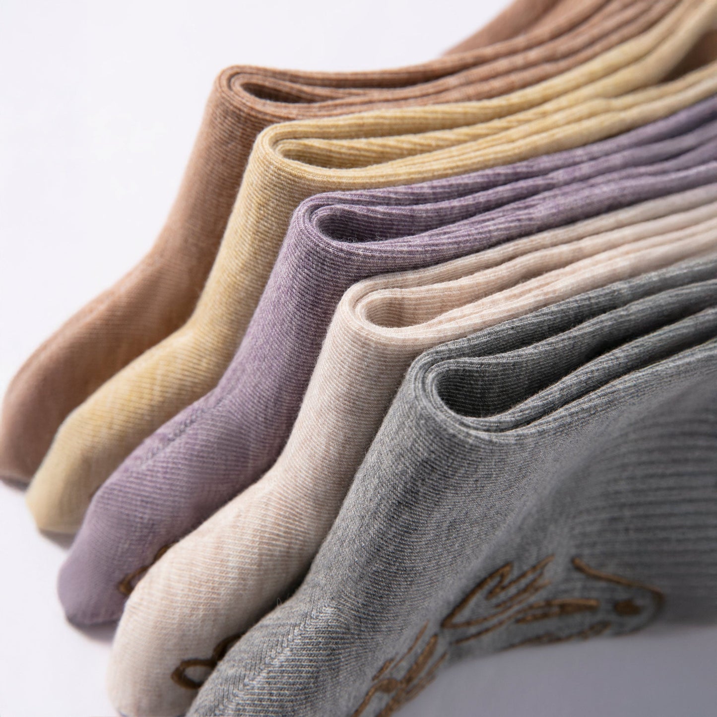 Little Yoga Socks Serene Socks- Adult Organic Cotton Non-Slip Socks- 4 Seasons- Grey- 2 Pairs