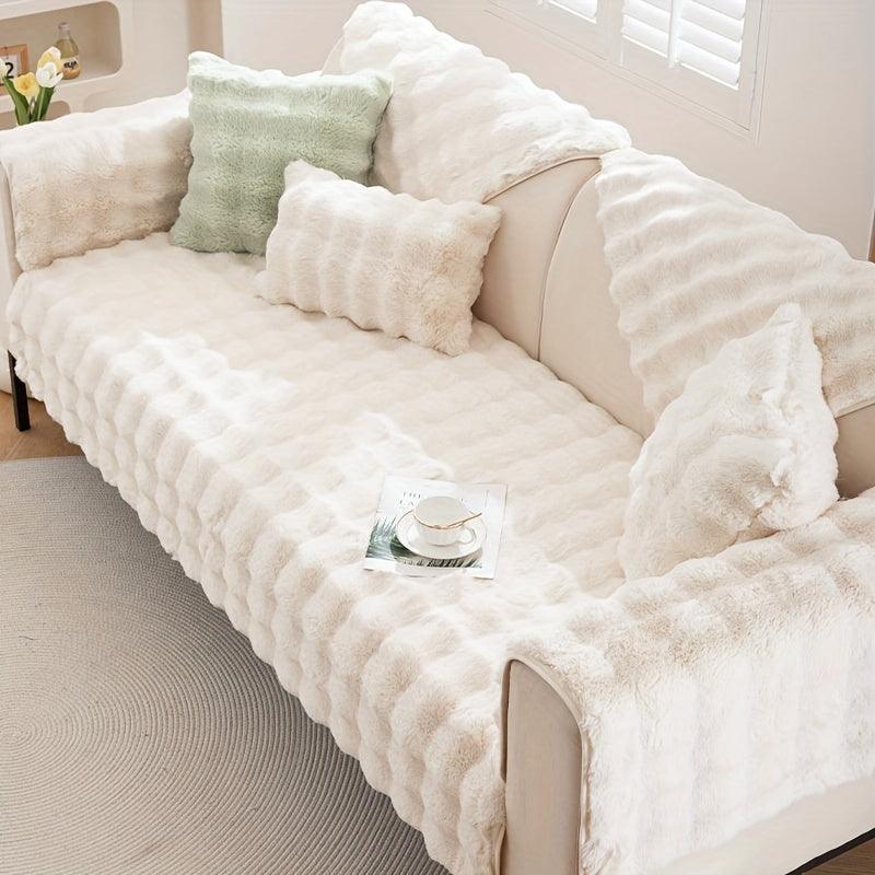 Molly Mutt Couch Cover - Soft, Cozy, and Non-Slip Plush Sofa Protector