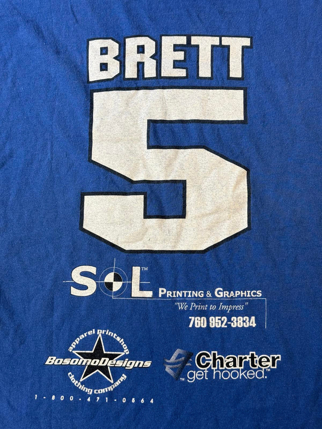 VTG KC Royals George Brett T-shirt Jersey Promo #5 - L