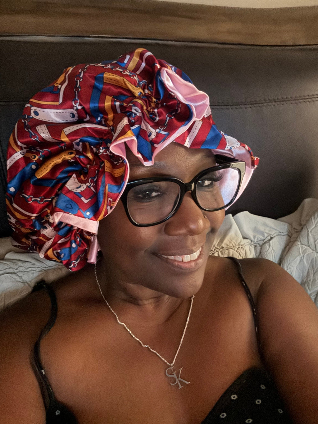 Garden Peach All Satin Bonnet