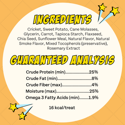 Cricket & Sweet Potato Jerky Dog Treats, 4-Pack