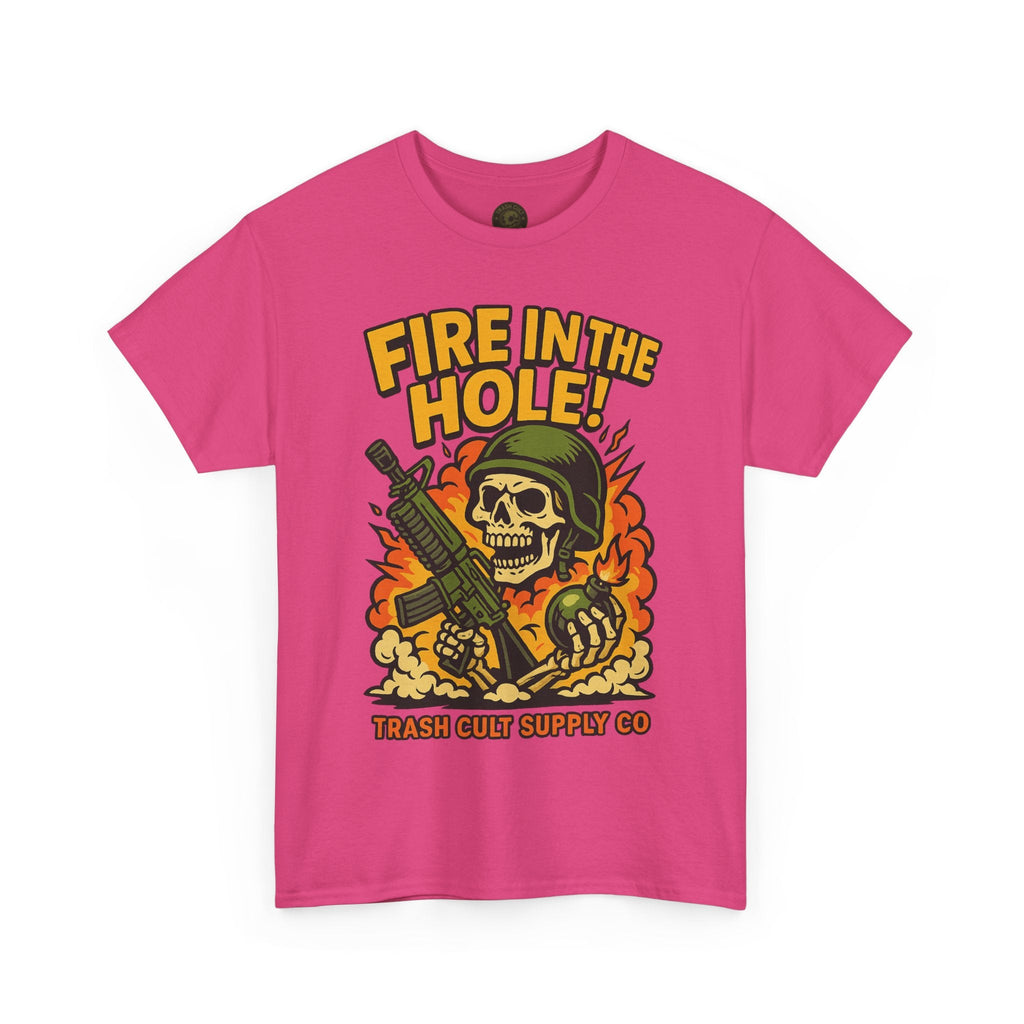 Fire in the Hole! Skeleton Soldier T-Shirt – Trash Cult Supply Co. | Gildan 5000 Combat Graphic Tee