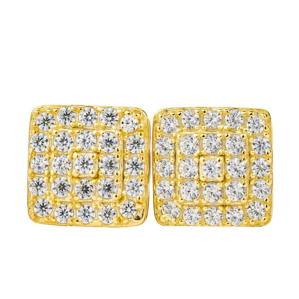Square Shaped Stud Earrings