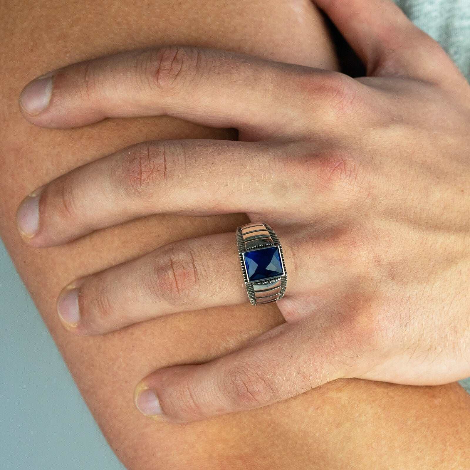 Bluu Crystal Ring - 925 Sterling Silver