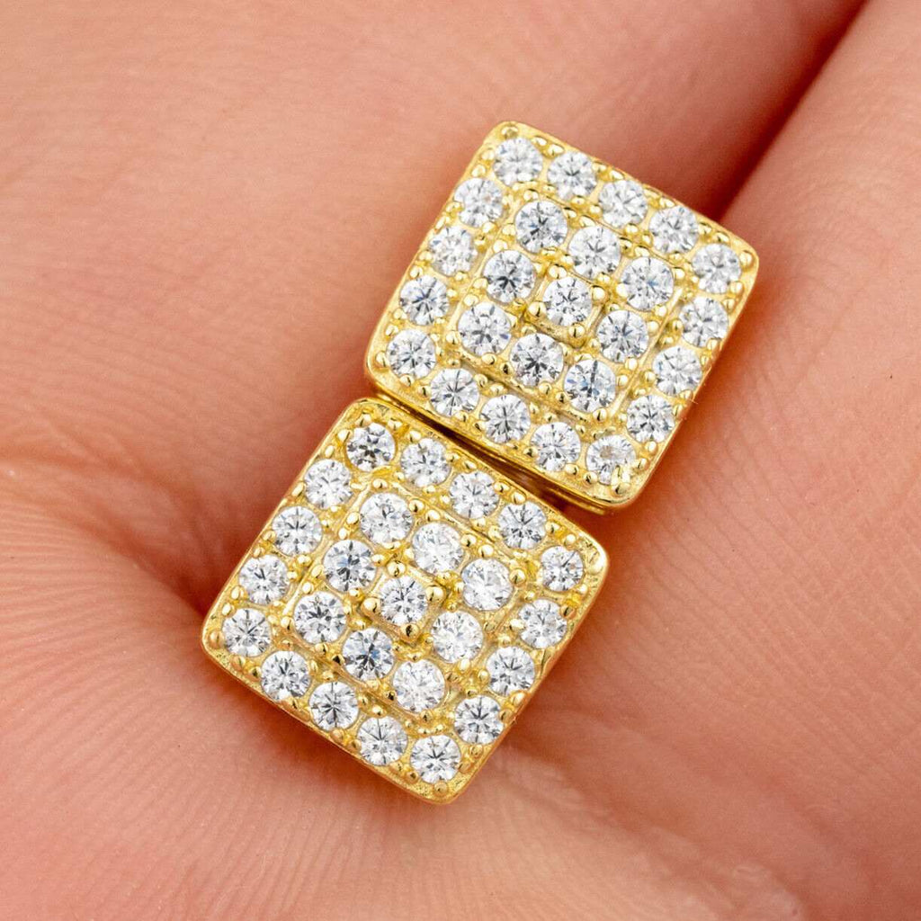 Square Shaped Stud Earrings