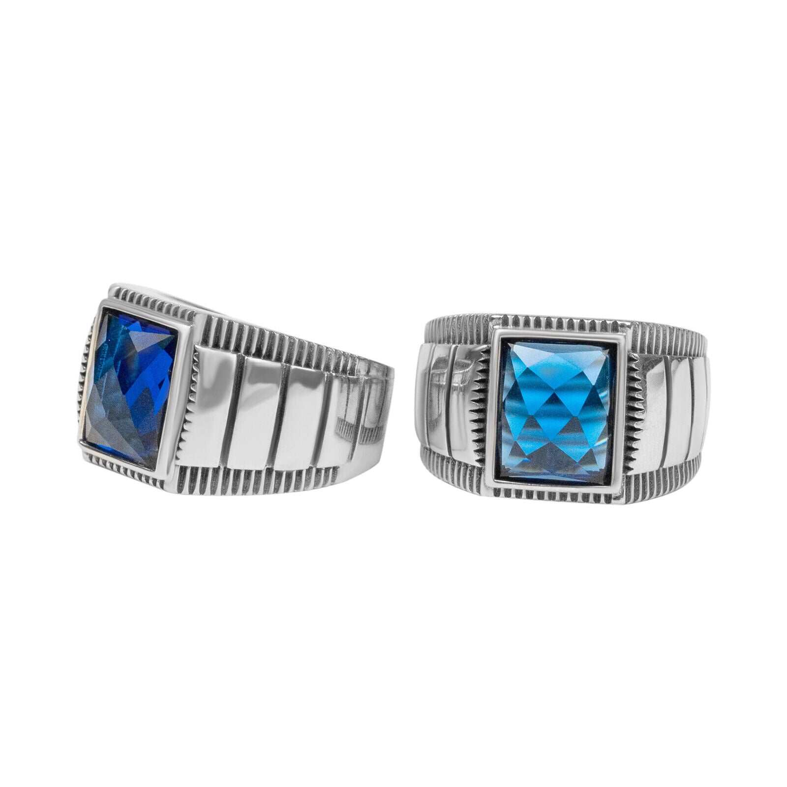Bluu Crystal Ring - 925 Sterling Silver