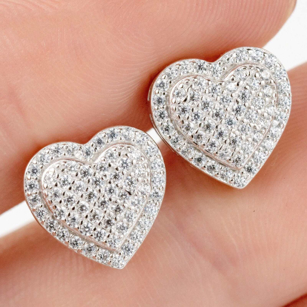 Heart Shaped Stud Earrings