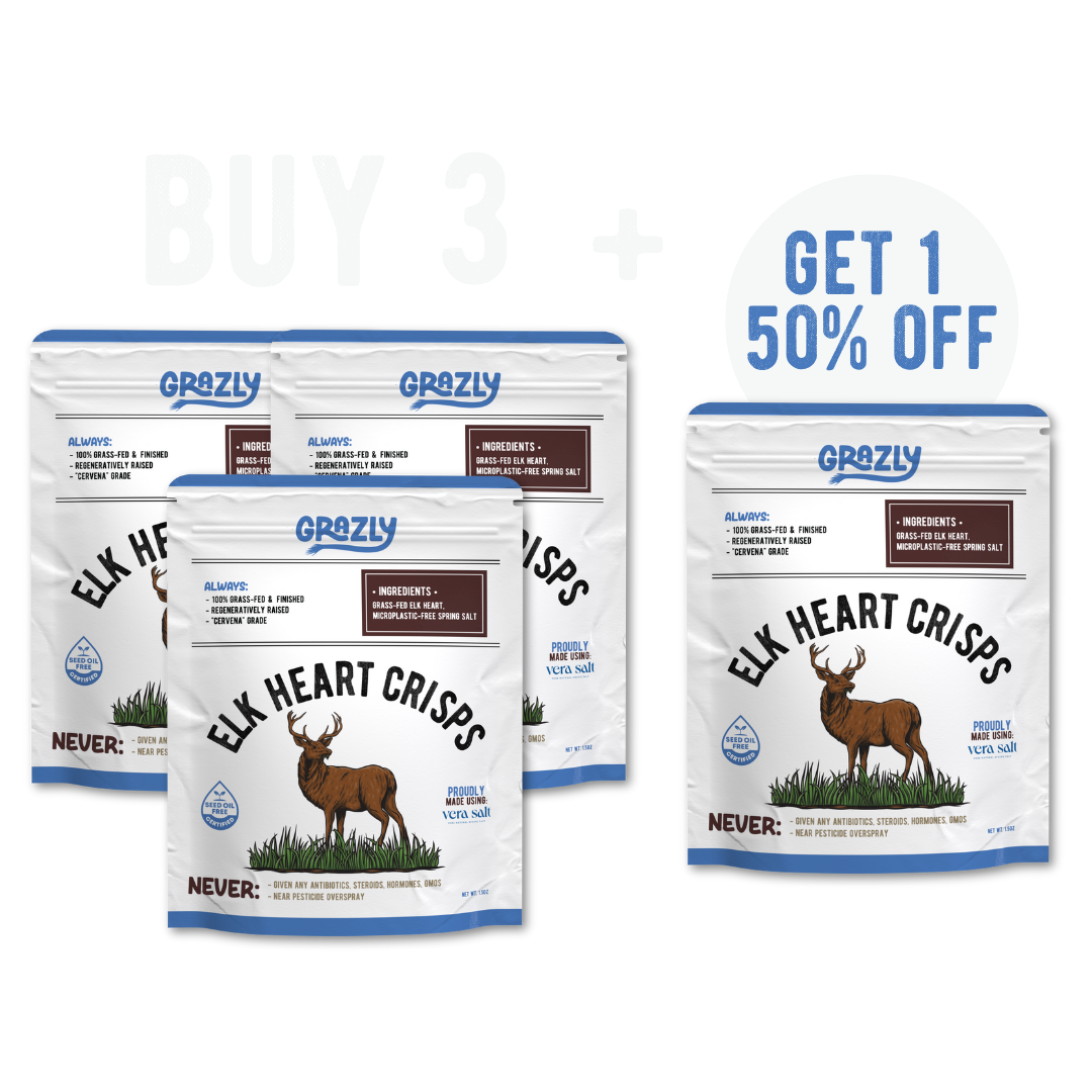 Elk Heart Crisps - 100% Grass-Fed/Finished