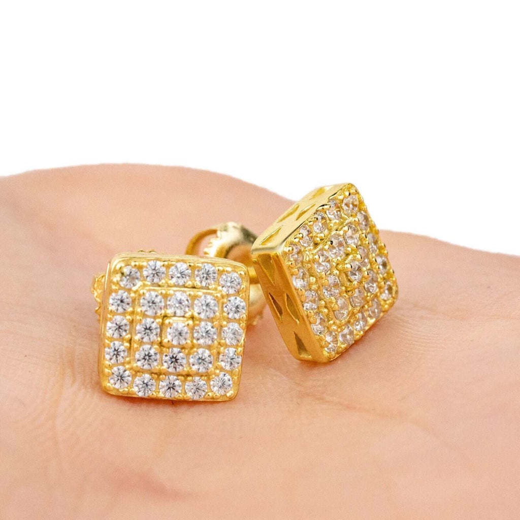 Square Shaped Stud Earrings