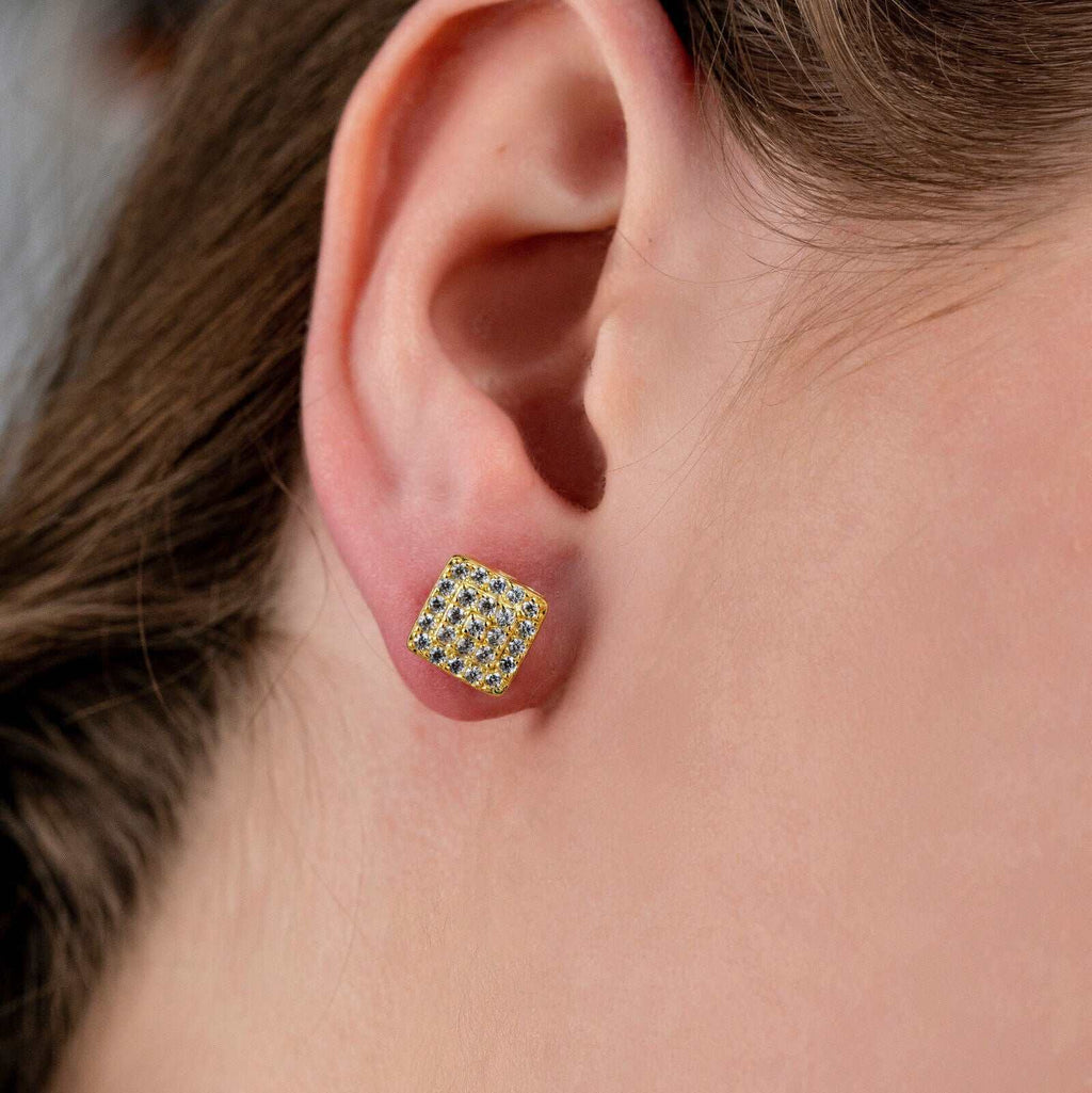 Square Shaped Stud Earrings