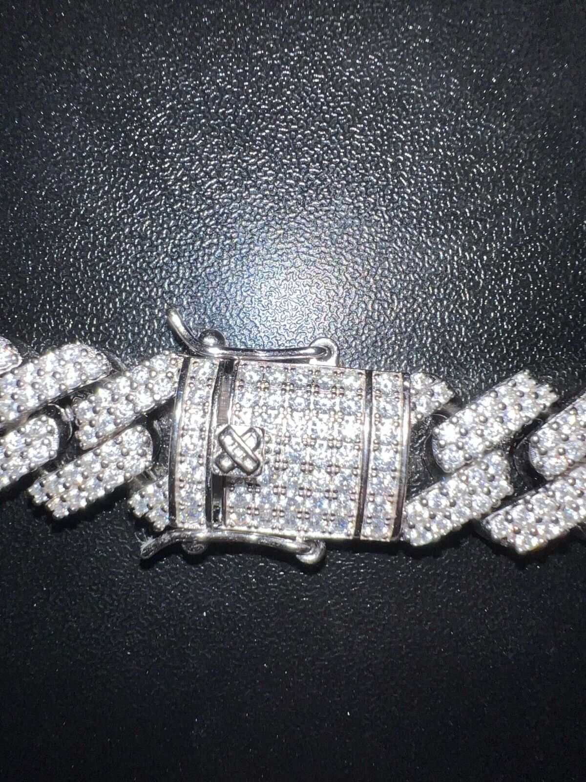 23.97ct Moissanite Real Miami Cuban Link Chain Iced Hip Hop 925 Silver Necklace