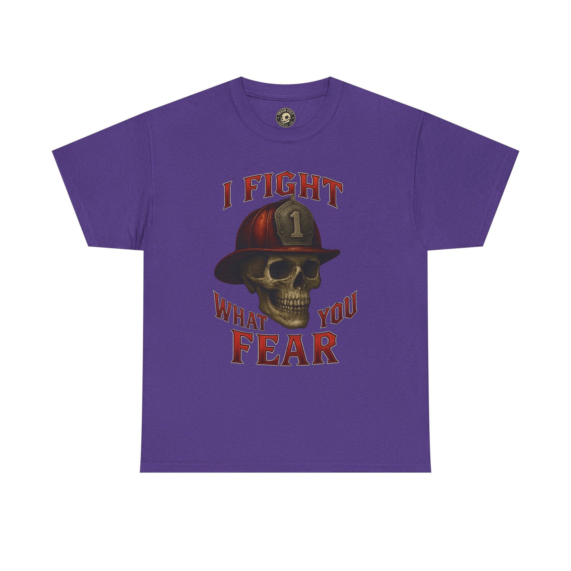 Skull Firefighter Tee - I Fight What You Fear, Casual Shirt, Gift for Firefighters, Halloween Costume, Unisex Apparel