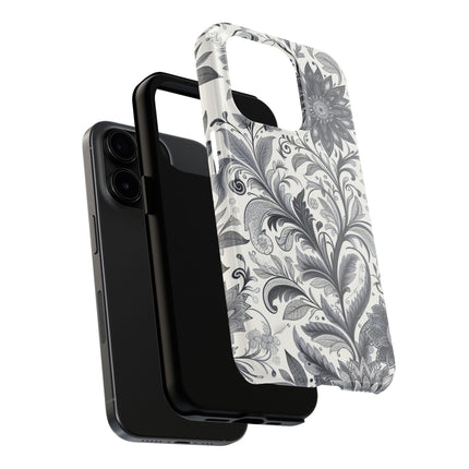 Floral Tough Phone Cases, Durable Phone Cover, Stylish Floral Design, Gift for Her, Trendy Tech Accessories, Birthday Present