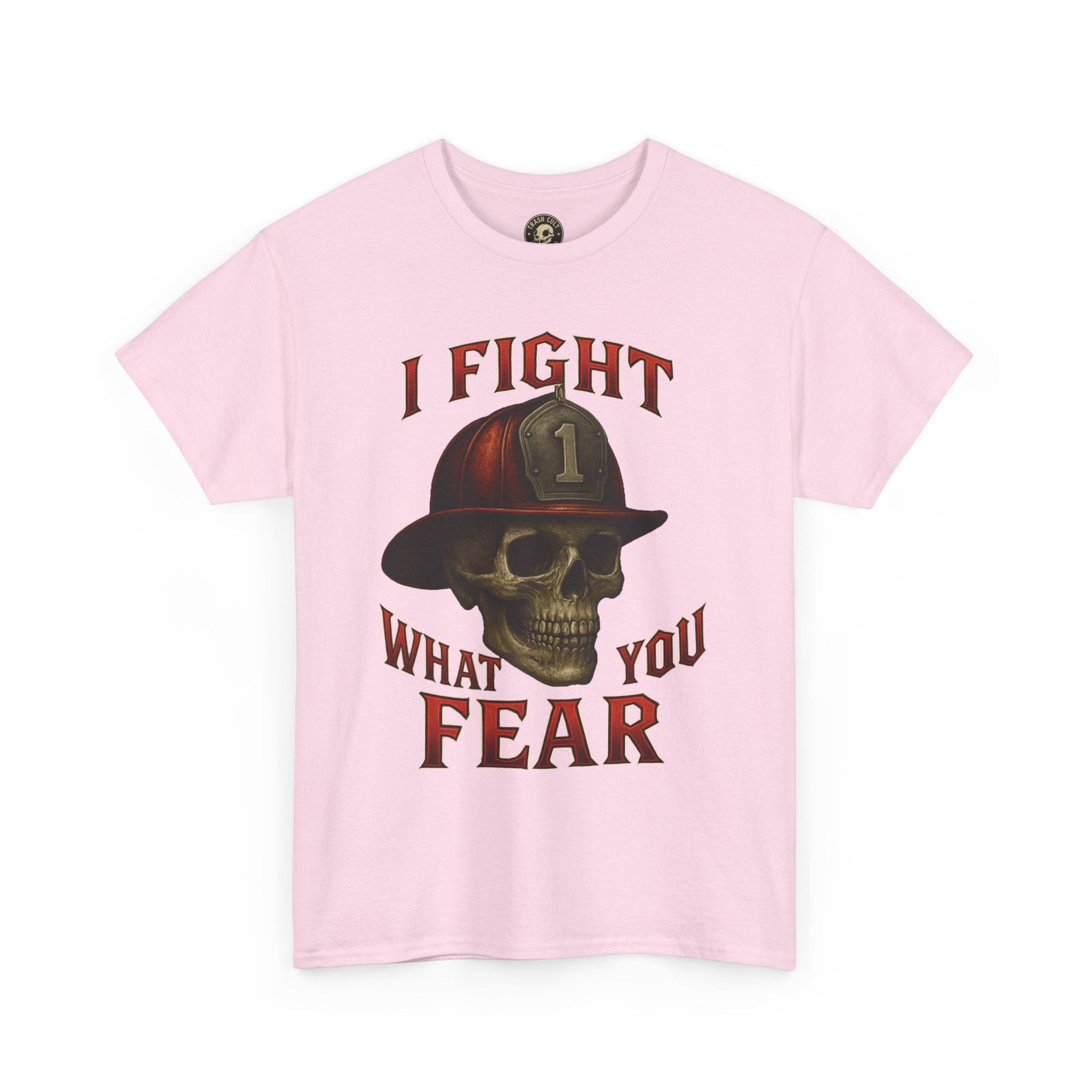 Skull Firefighter Tee - I Fight What You Fear, Casual Shirt, Gift for Firefighters, Halloween Costume, Unisex Apparel