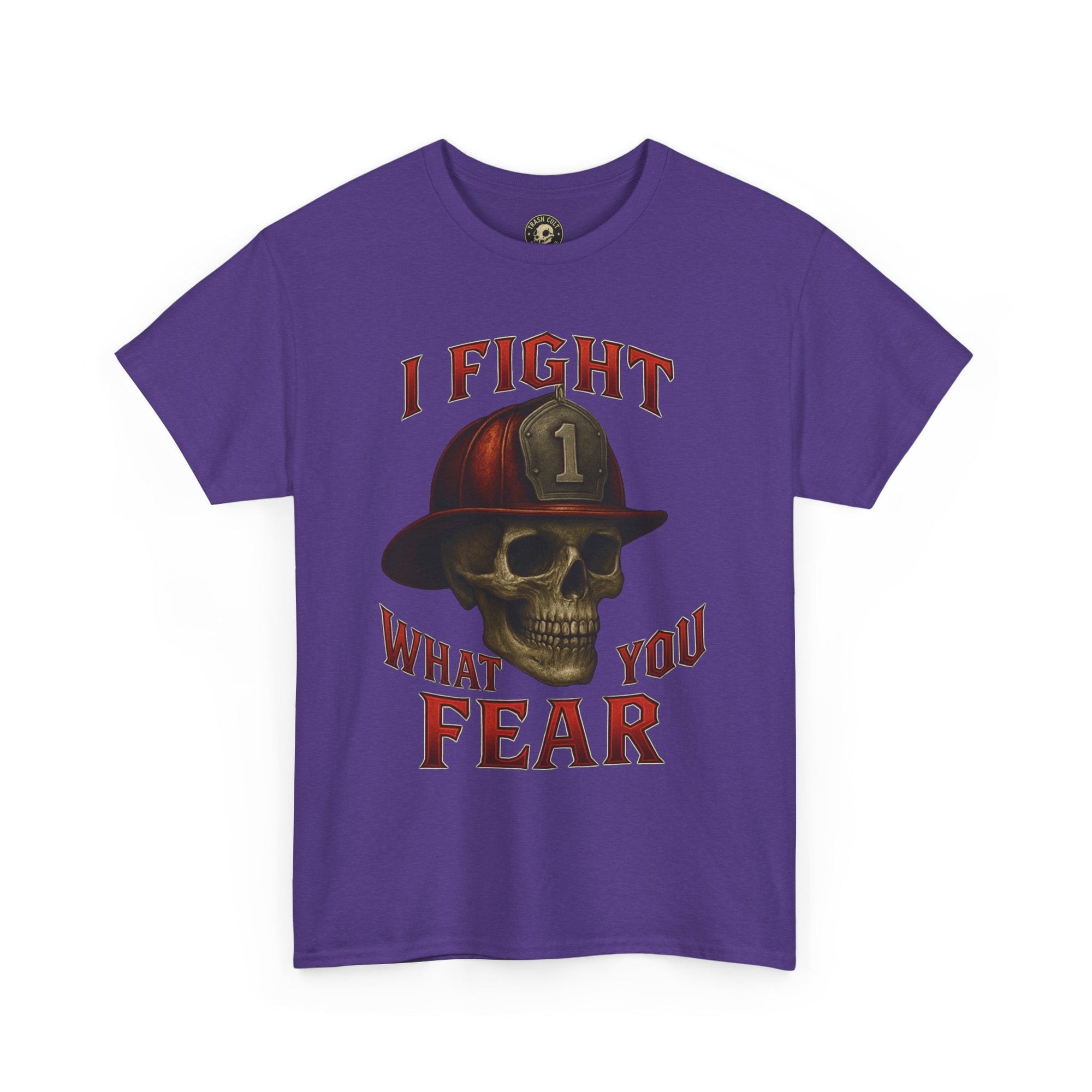Skull Firefighter Tee - I Fight What You Fear, Casual Shirt, Gift for Firefighters, Halloween Costume, Unisex Apparel