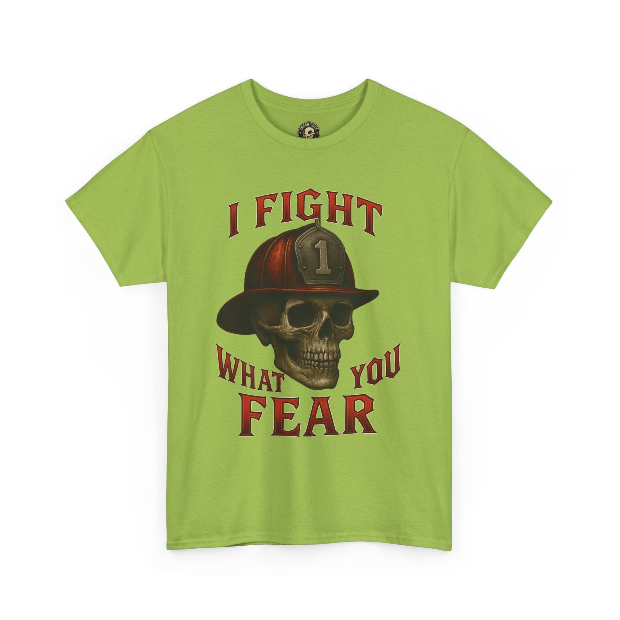 Skull Firefighter Tee - I Fight What You Fear, Casual Shirt, Gift for Firefighters, Halloween Costume, Unisex Apparel