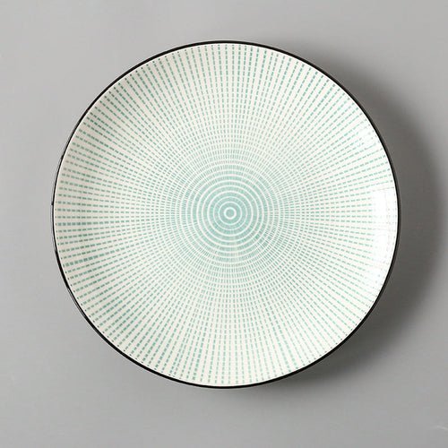 8-Inch Porcelain Shallow Dish – Elegant Round Dinner Plate Collection