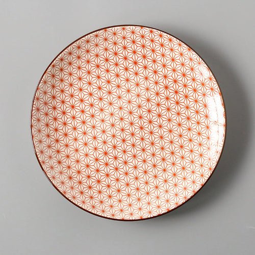 8-Inch Porcelain Shallow Dish – Elegant Round Dinner Plate Collection