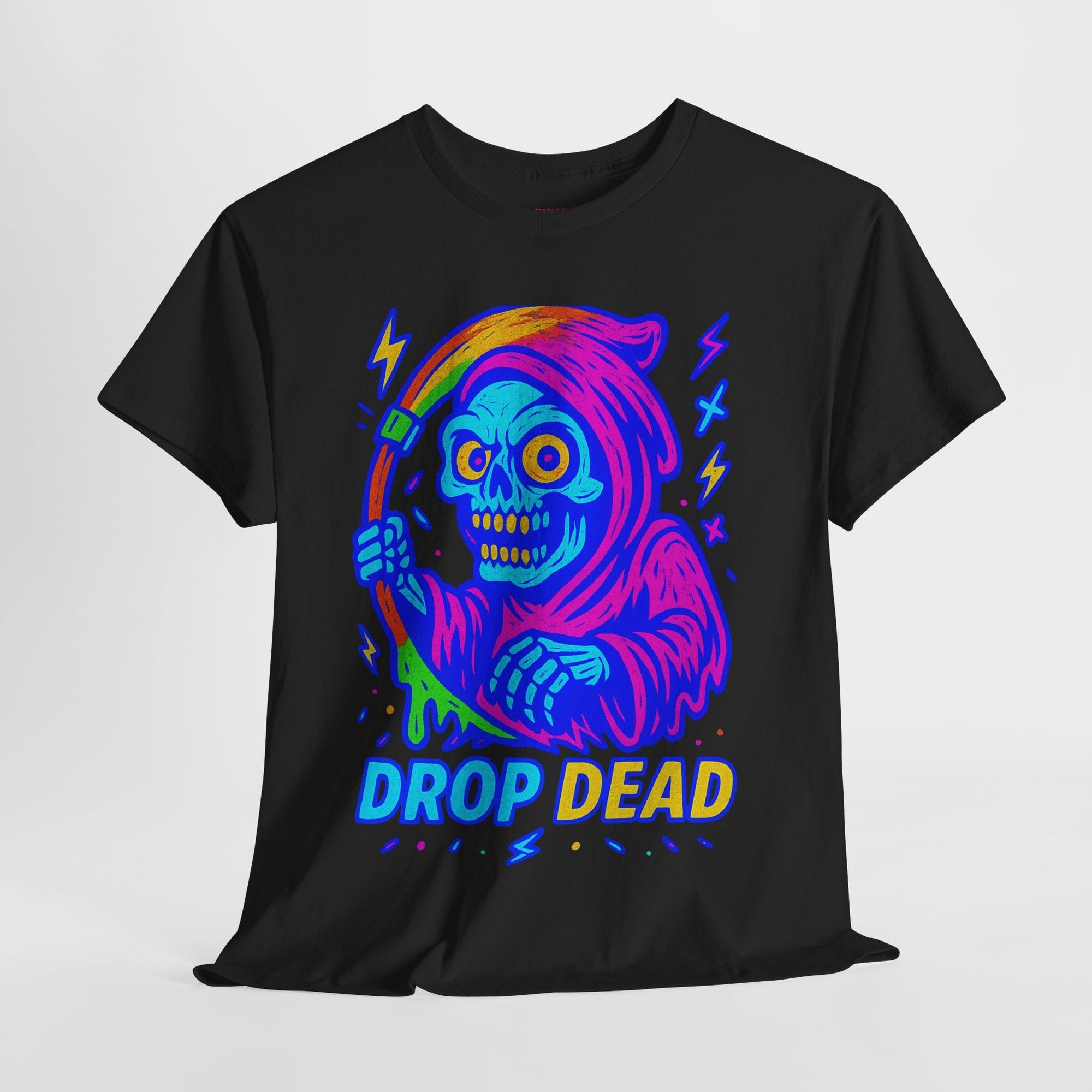 Drop Dead – Limited Edition Neon Grim Reaper Tee | Gildan 5000 | Illuminasty Drop