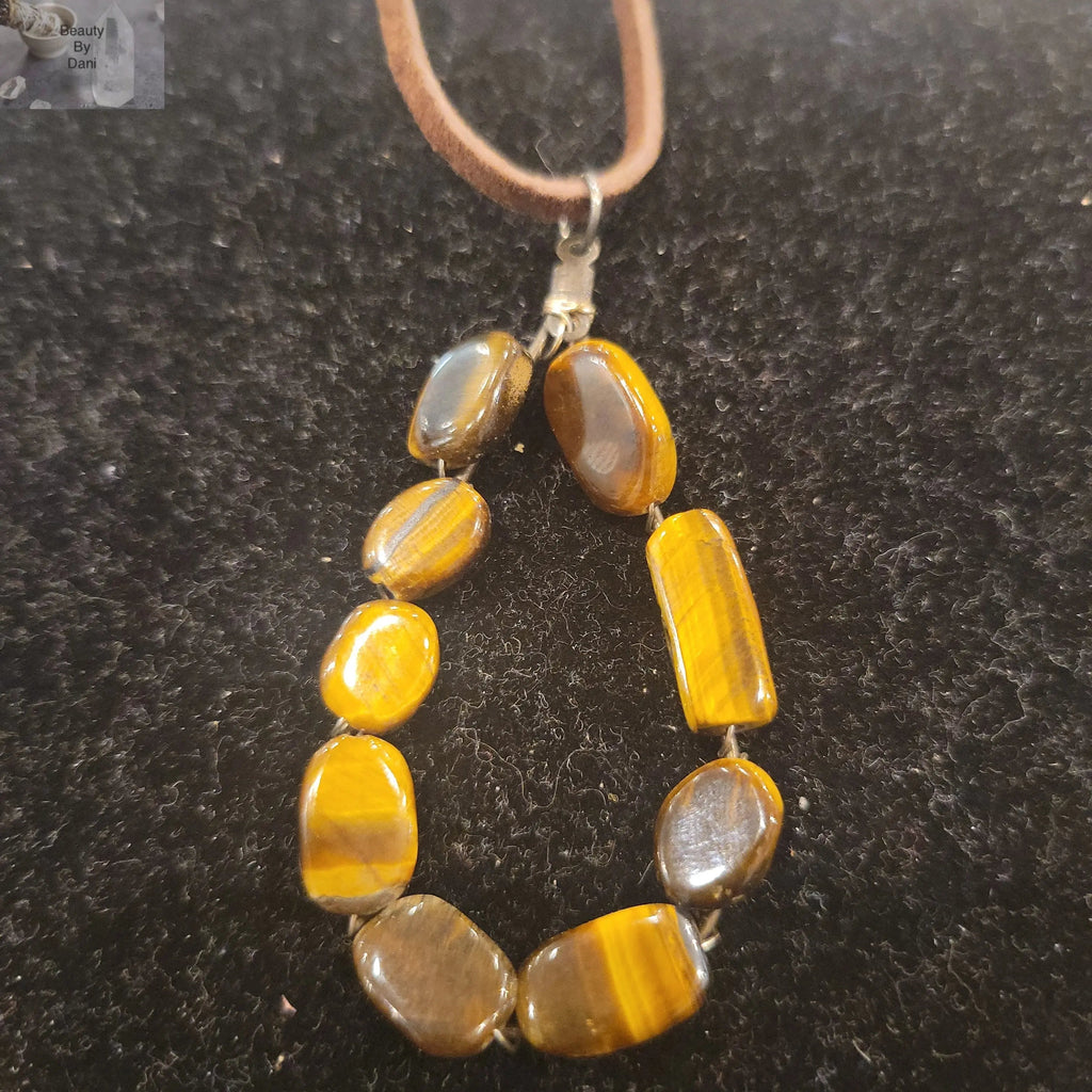 Tiger's Eye Leather Necklace