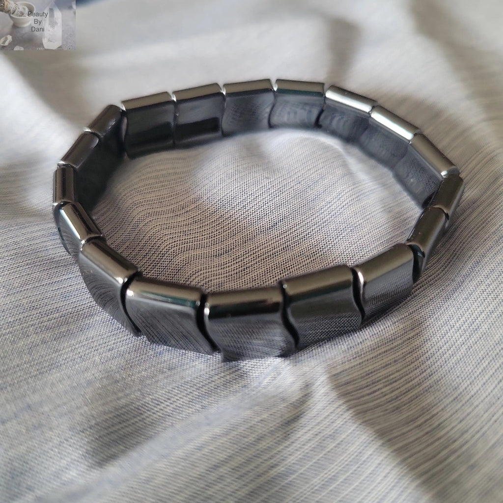 10mm Hematite Bracelet - 7.5 Inches