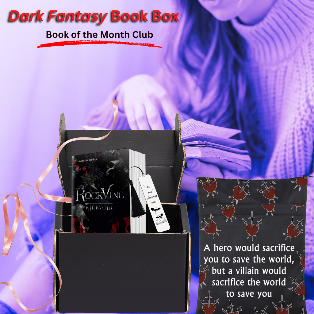 Book of the Month Box: One book +/- merch (dark romance/dark fantasy)