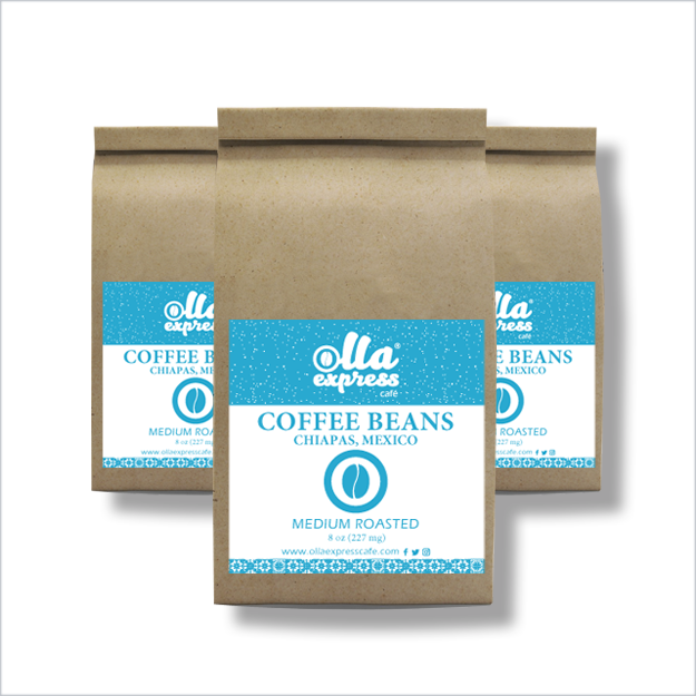 Mexican whole coffee beans