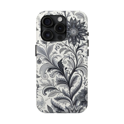 Floral Tough Phone Cases, Durable Phone Cover, Stylish Floral Design, Gift for Her, Trendy Tech Accessories, Birthday Present