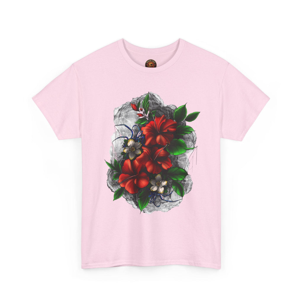 Crimson Bloom Tattoo T-Shirt – Lara Davenport x Trash Cult Supply Co. Collab (Gildan 5000)