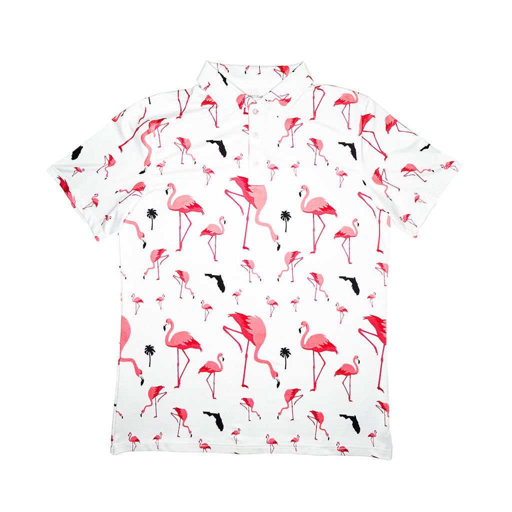 Florida Flamingo Golf Shirt
