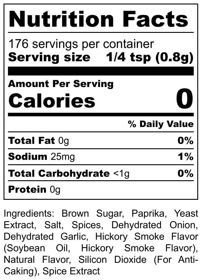 Hickory Bacon BBQ Seasoning