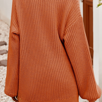 Thread & Co. Boutique, LLC Button Front V Neck Chunky Cardigan