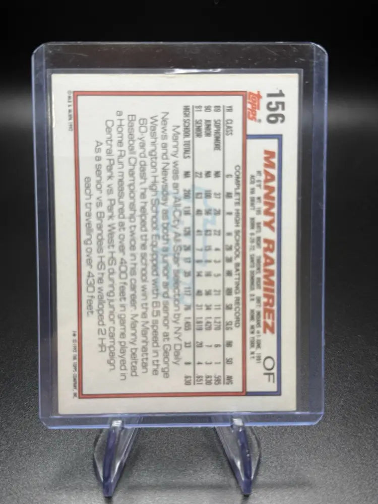 1992 Topps - Manny Ramirez #156 (RC)