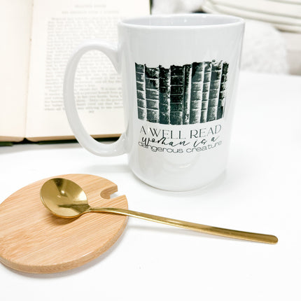 A Well Read Woman, Coffee Mug, Book Related Gift