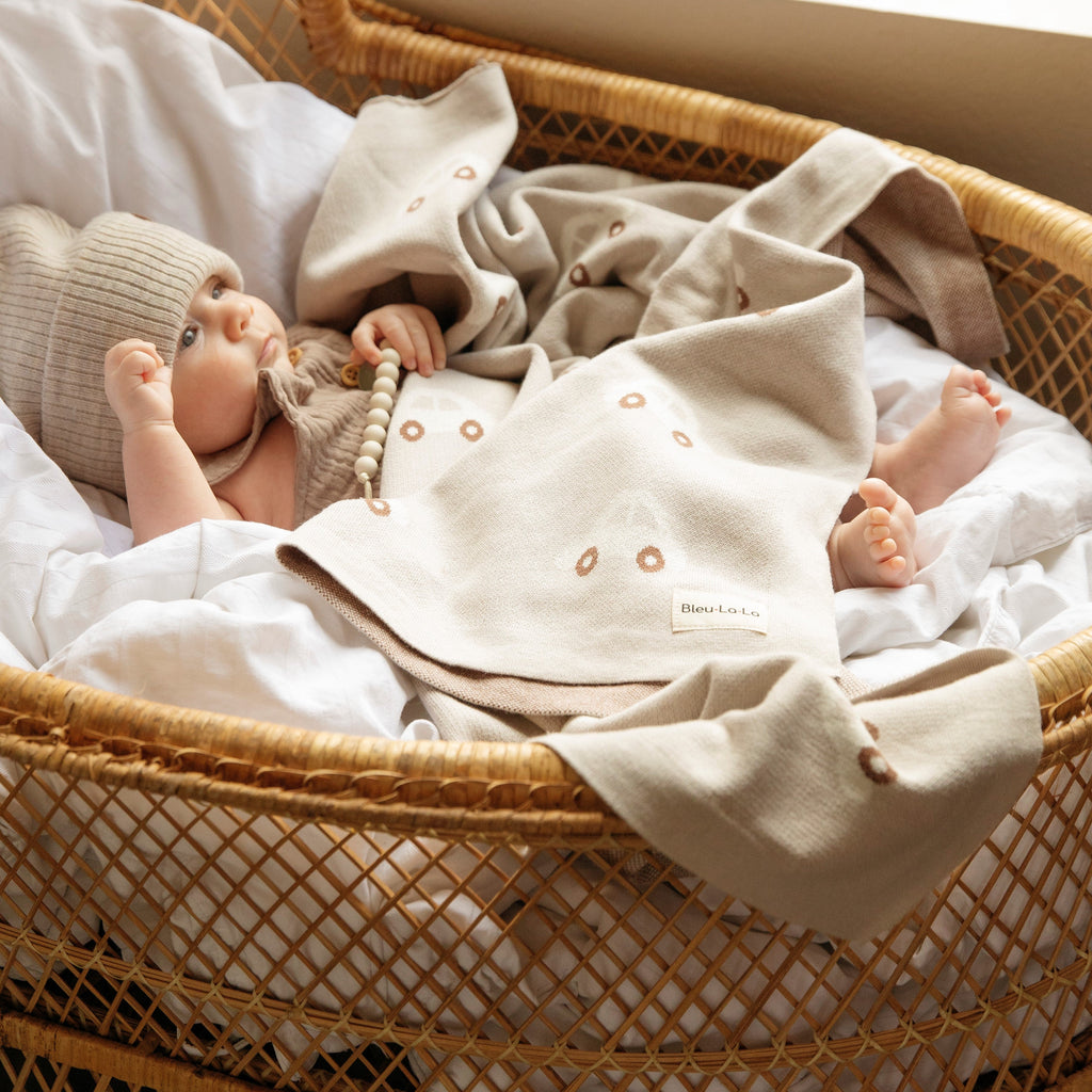 Whimsy Collection - Luxury 100% Cotton Knit Swaddle Baby Blanket
