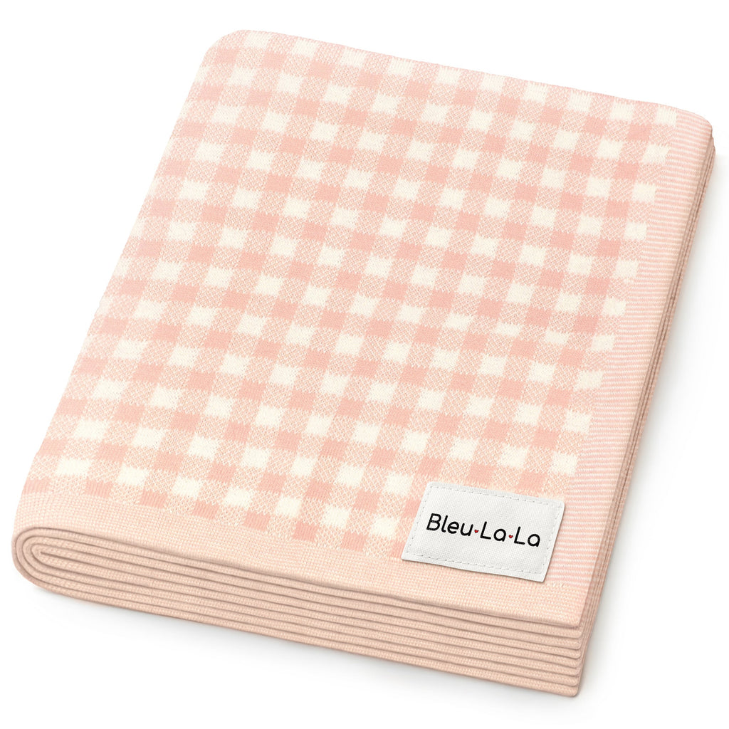 Checkered Knit Baby Blanket