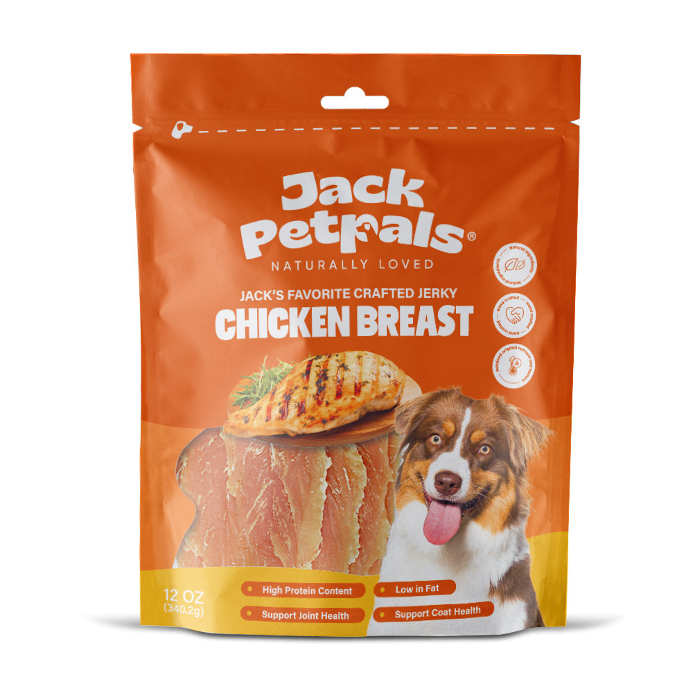 Jack PetPals Handcrafted Jerky Chicken Breast Dog Treats (12oz)
