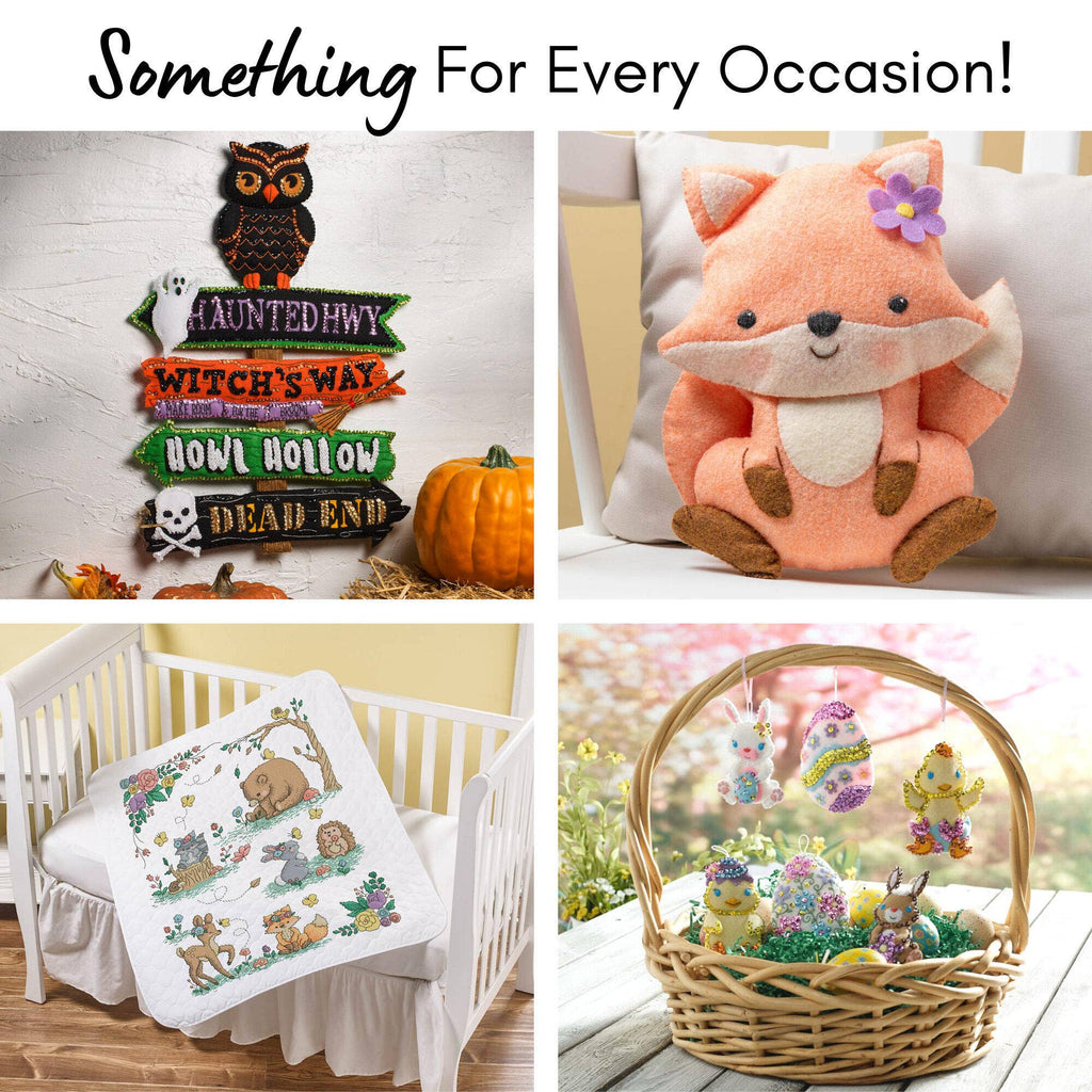 Tiny Stocking Ornaments Cross Stitch Kit – Set of 30 Mini Christmas Stockings