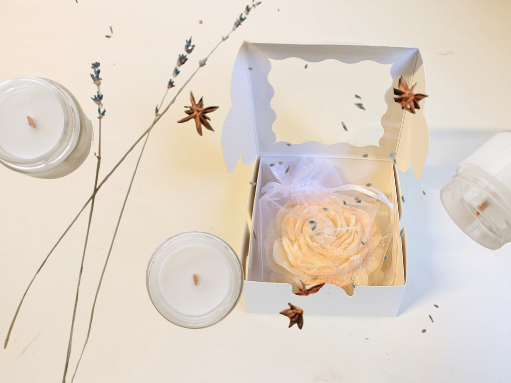 Handcrafted Closet & Drawer Sachet - Cozy & Comforting  – Warm, Inviting Scents for Relaxation & Seasonal Gifting - Scented Wax Flower Freshener